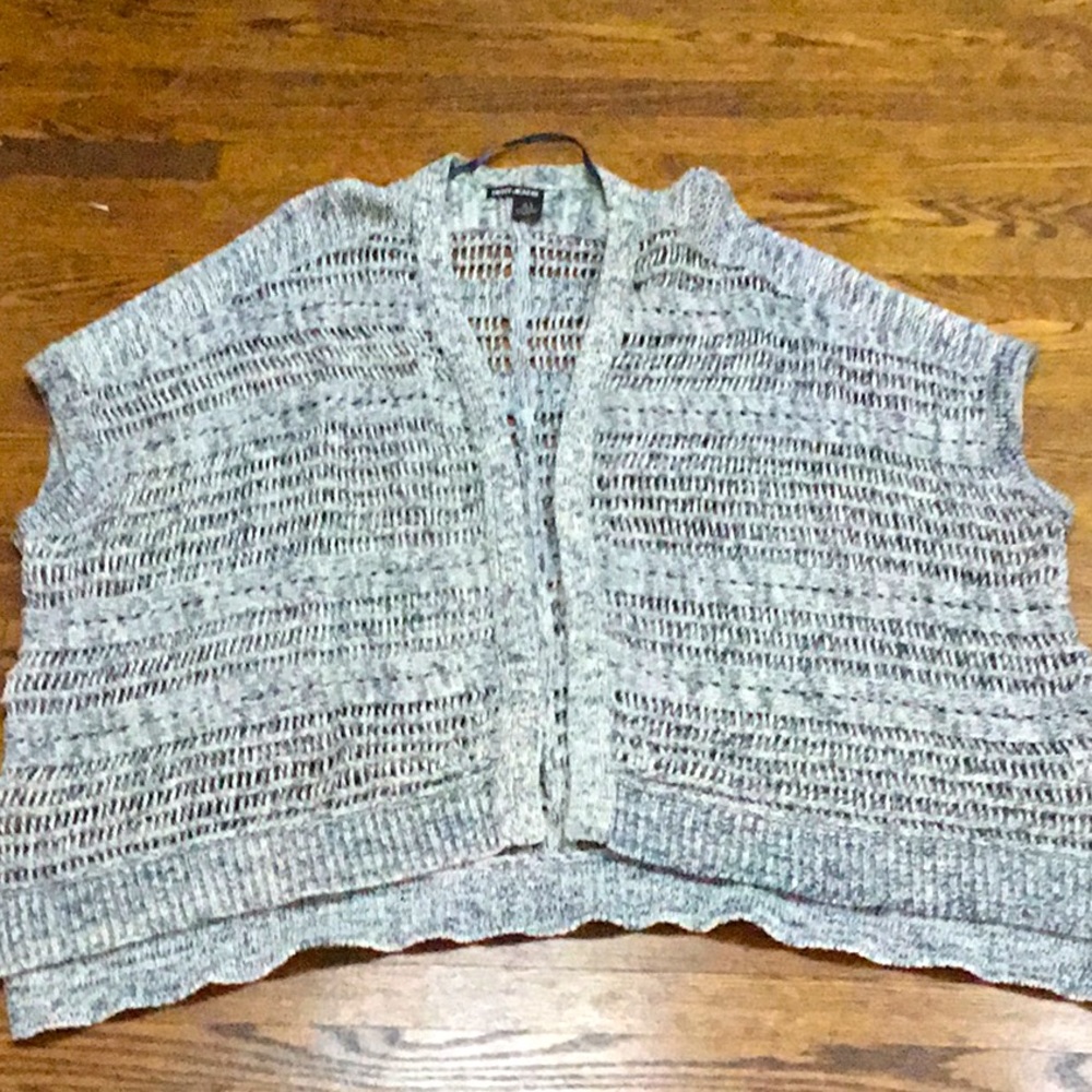 Blue and white DKNY Boho Crochet Cardi